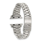 for Apple 42/44/45mm Smart Watch Long President-Style Stainless Steel 7.4 inch Watch Band with Stainless Steel Adapters