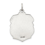 Sterling Silver Antiqued St. Michael Badge Medal Pendant