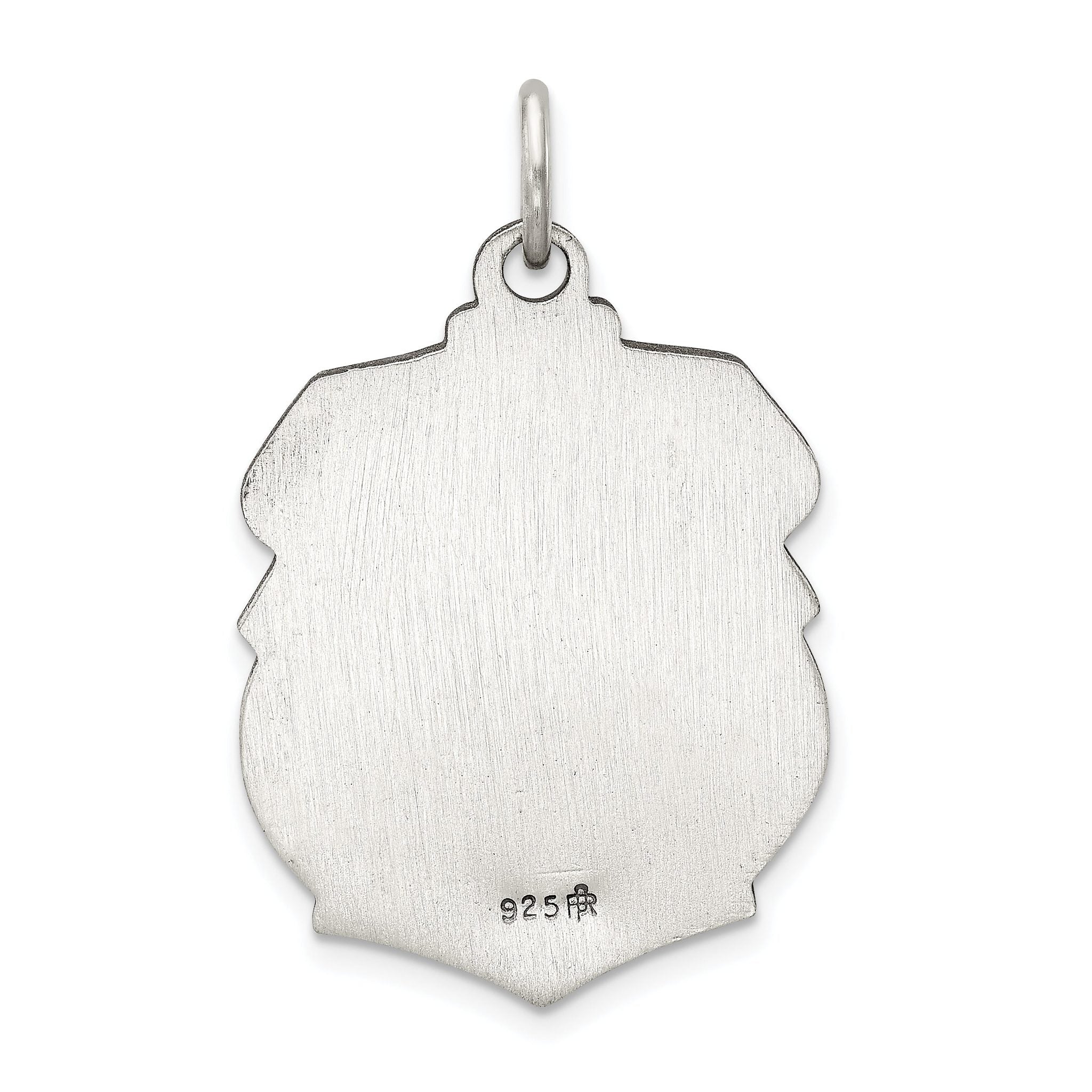 Sterling Silver Antiqued St. Michael Badge Medal Pendant