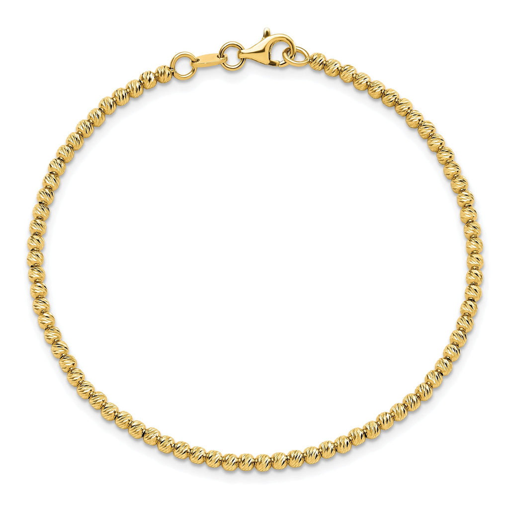 14K D/C Beaded Bracelet