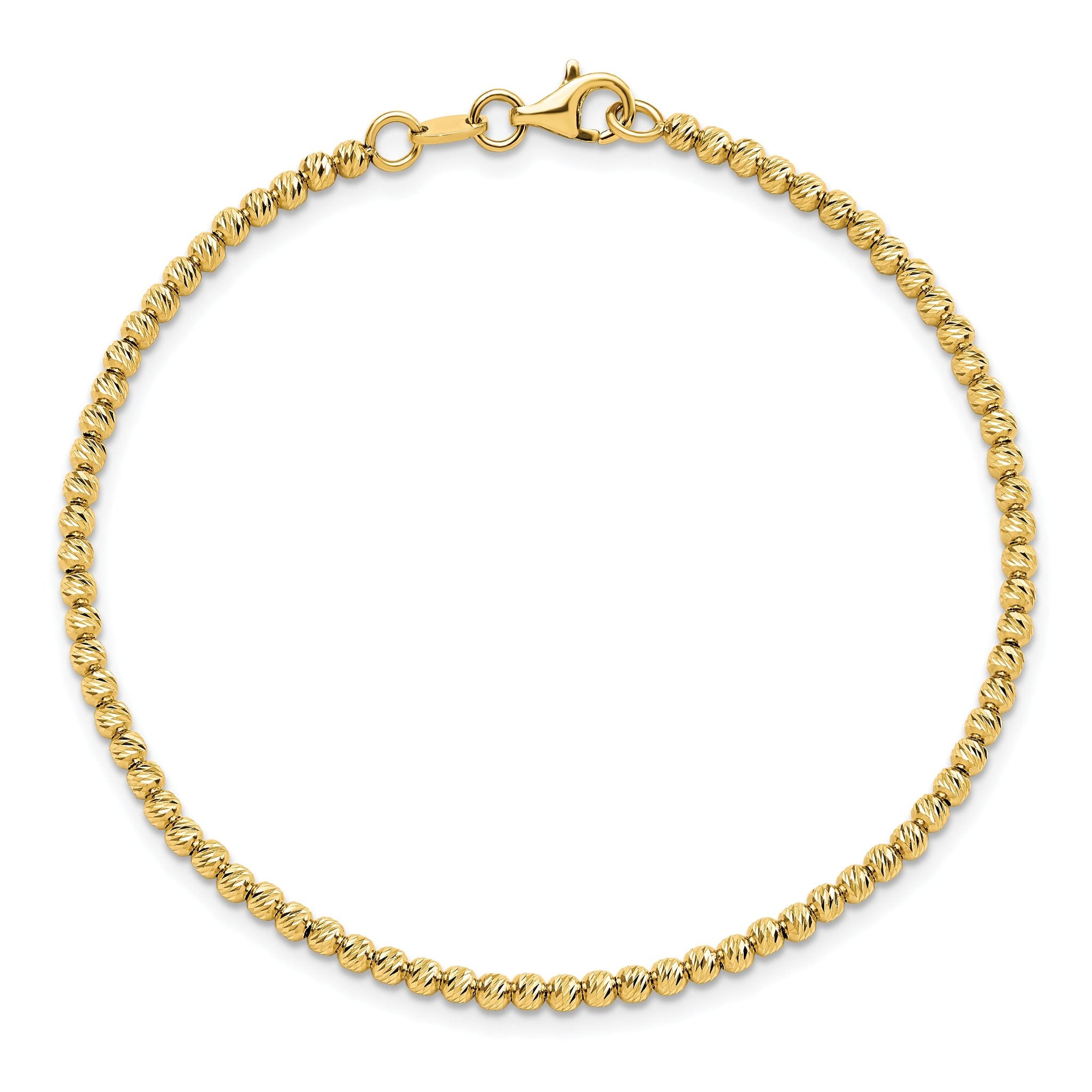 14K D/C Beaded Bracelet