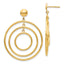 14k Fancy Circle Dangle Post Earrings