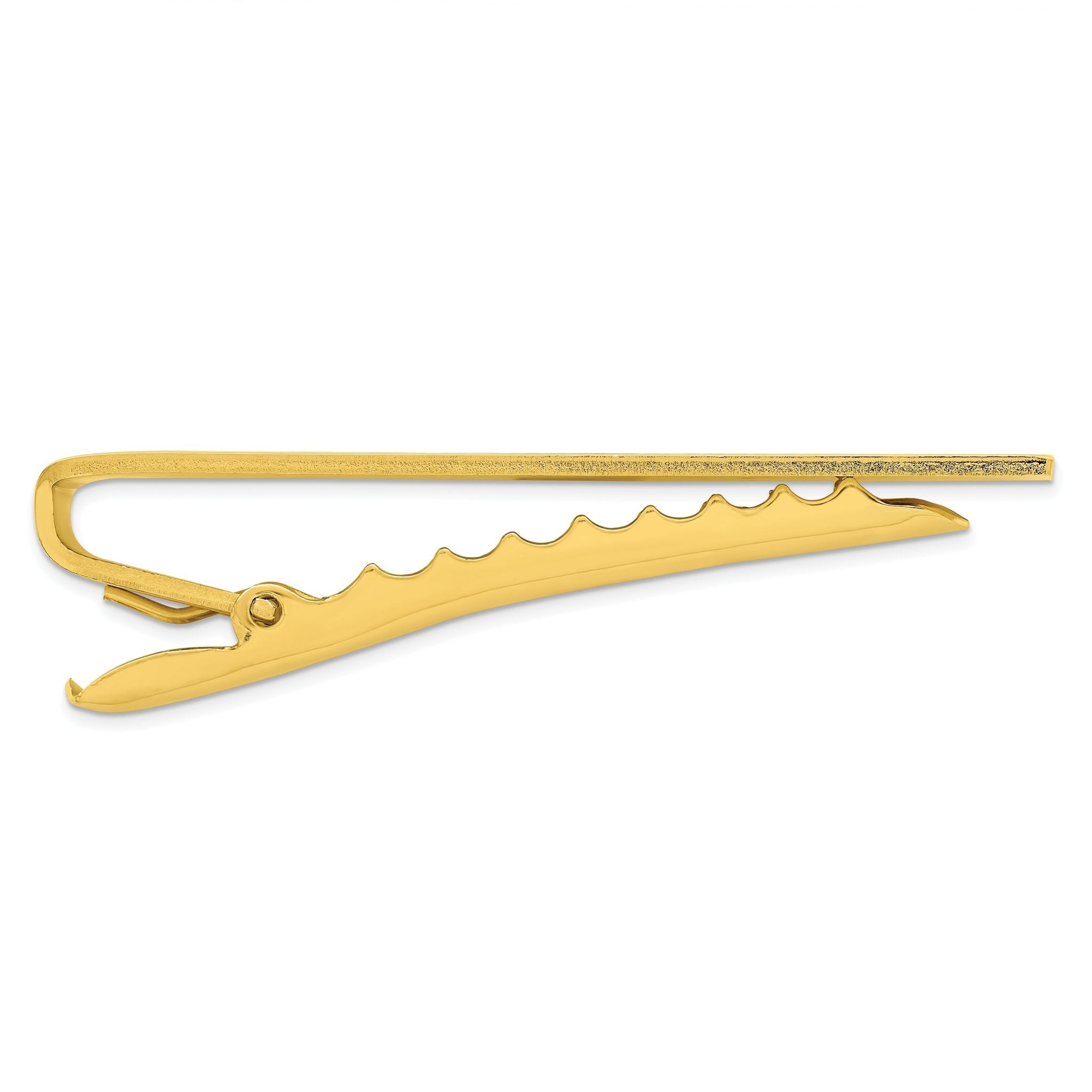 Kelly Waters Gold-plated Polished Engravable Tie Bar Secondary image