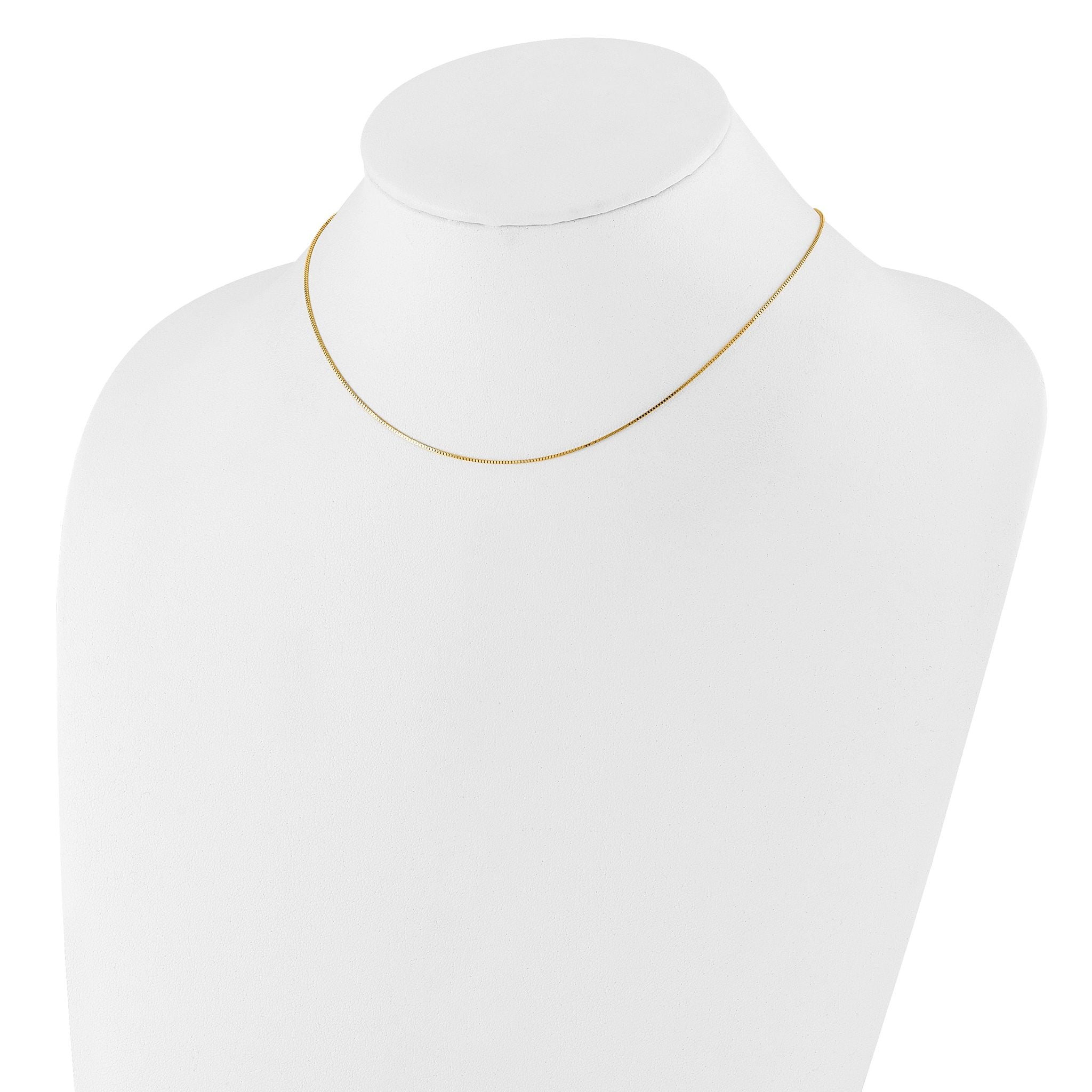 0.7mm 10K Yellow Gold Box Chain