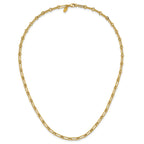 14K Polished Fancy Paperclip Link Necklace