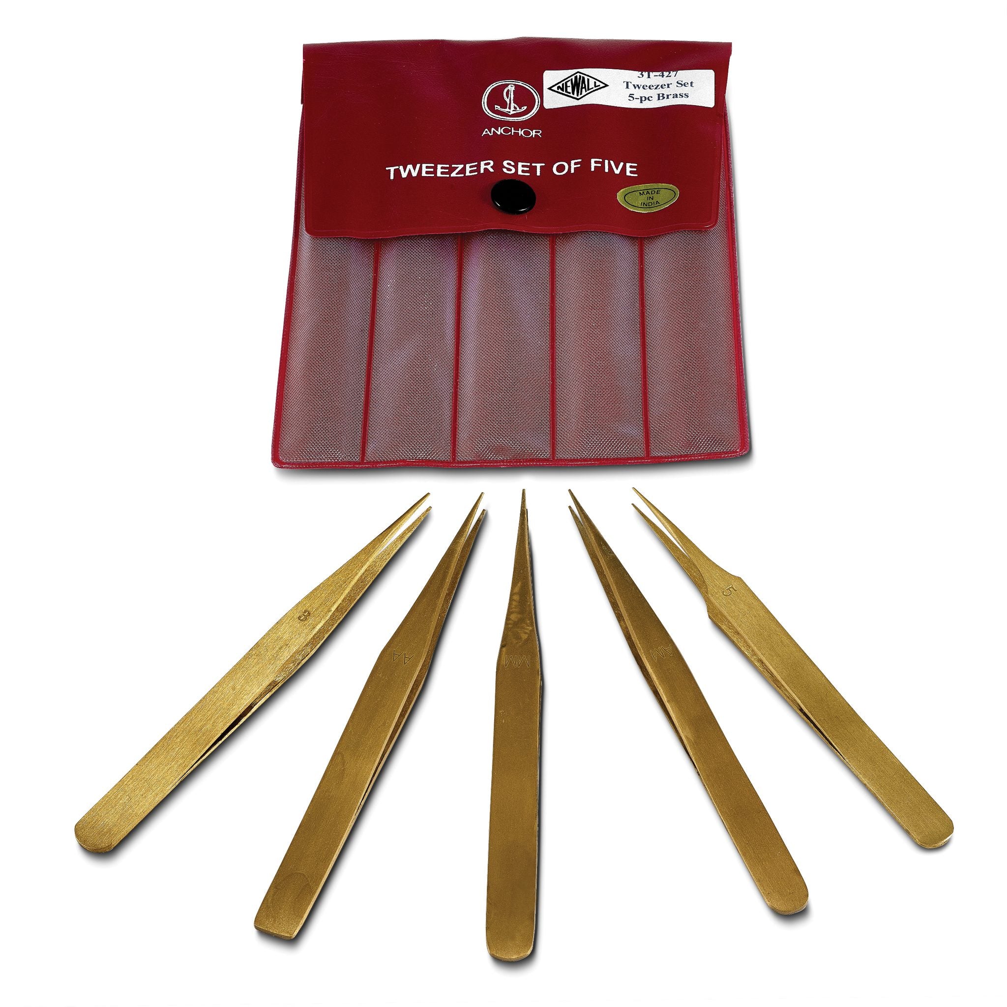 5-Piece Brass Tweezer Set Secondary image
