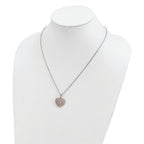 Brilliant Embers Sterling Silver Rose Gold Micro PavÃƒÆ’Ã†â€™Ãƒâ€šÃ‚Â© CZ Heart Necklace