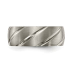 Swirl Design Wedding Band in Titanium, 8mm
