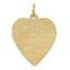 14K Patterned .018 Gauge Engravable Heart Disc Charm