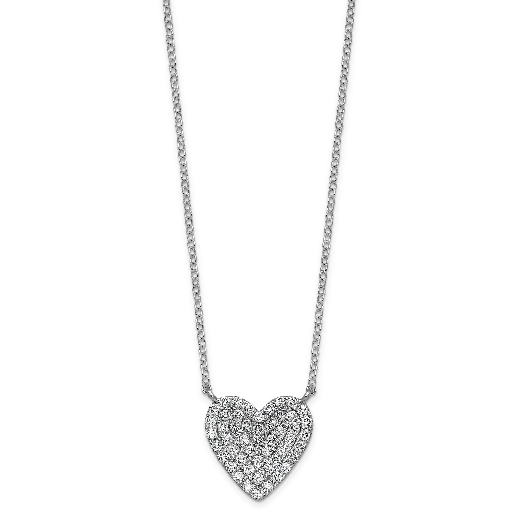 14kw 1/2 ctw Lab Grown Diamond VS+ F+ Round Cluster Necklace Main image