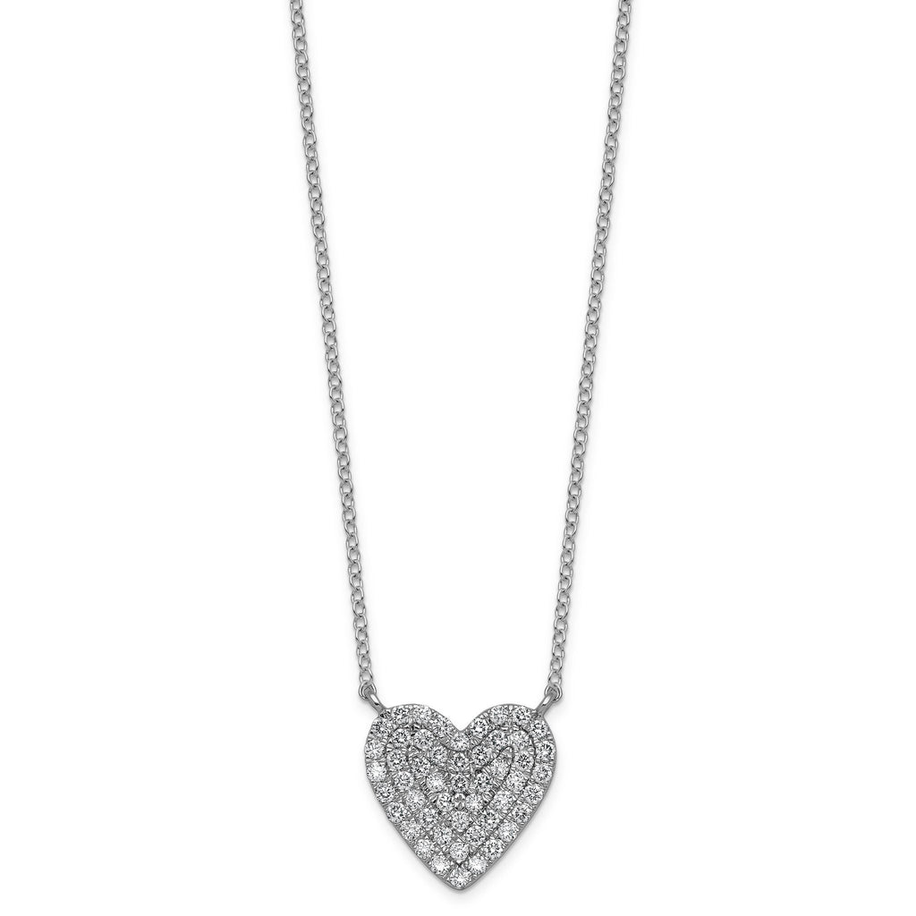 14kw 1/2 ctw Lab Grown Diamond VS+ F+ Round Cluster Necklace