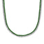 Sterling Silver 925 Adjustable Fancy Necklace with Green Rhodium Plating