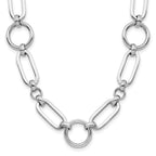 Fancy Link Chain in Sterling Silver, 12.5mm, 16 Inch