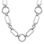 Sterling SilverRhodium-Rhodium-Plated Polished Fancy Link w/ 2in ext. Necklace