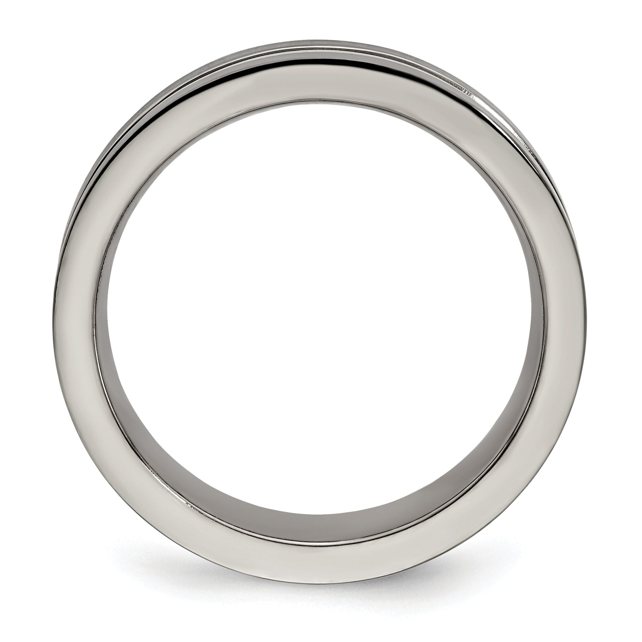 Edward Mirell Titanium Brushed&Polished w/Sterling Silver 6mm Band Secondary image