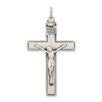 Sterling Silver 925 Polished INRI Crucifix Pendant Vintage Elegance by Sophia Jewelers