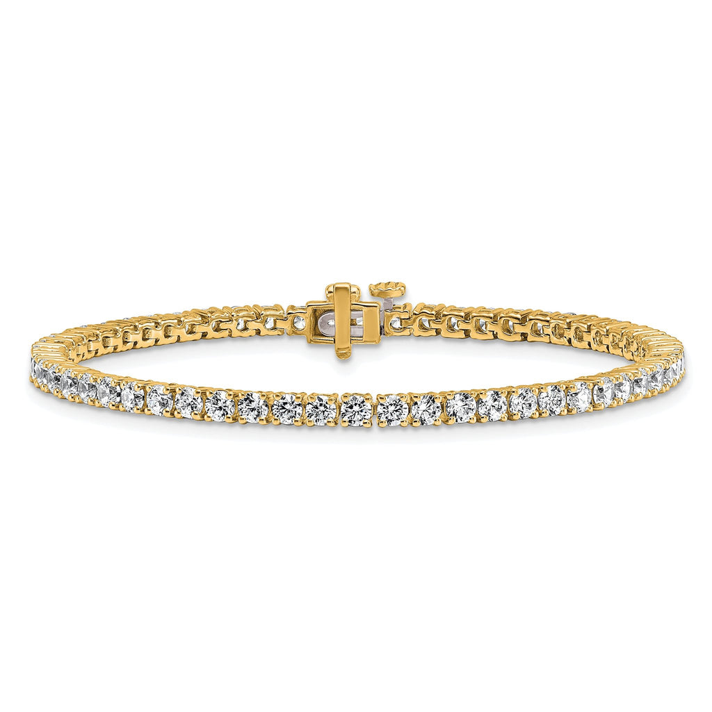 14k 5 carat Lab Grown Diamond VS/SI+ G+ Complete Tennis Bracelet