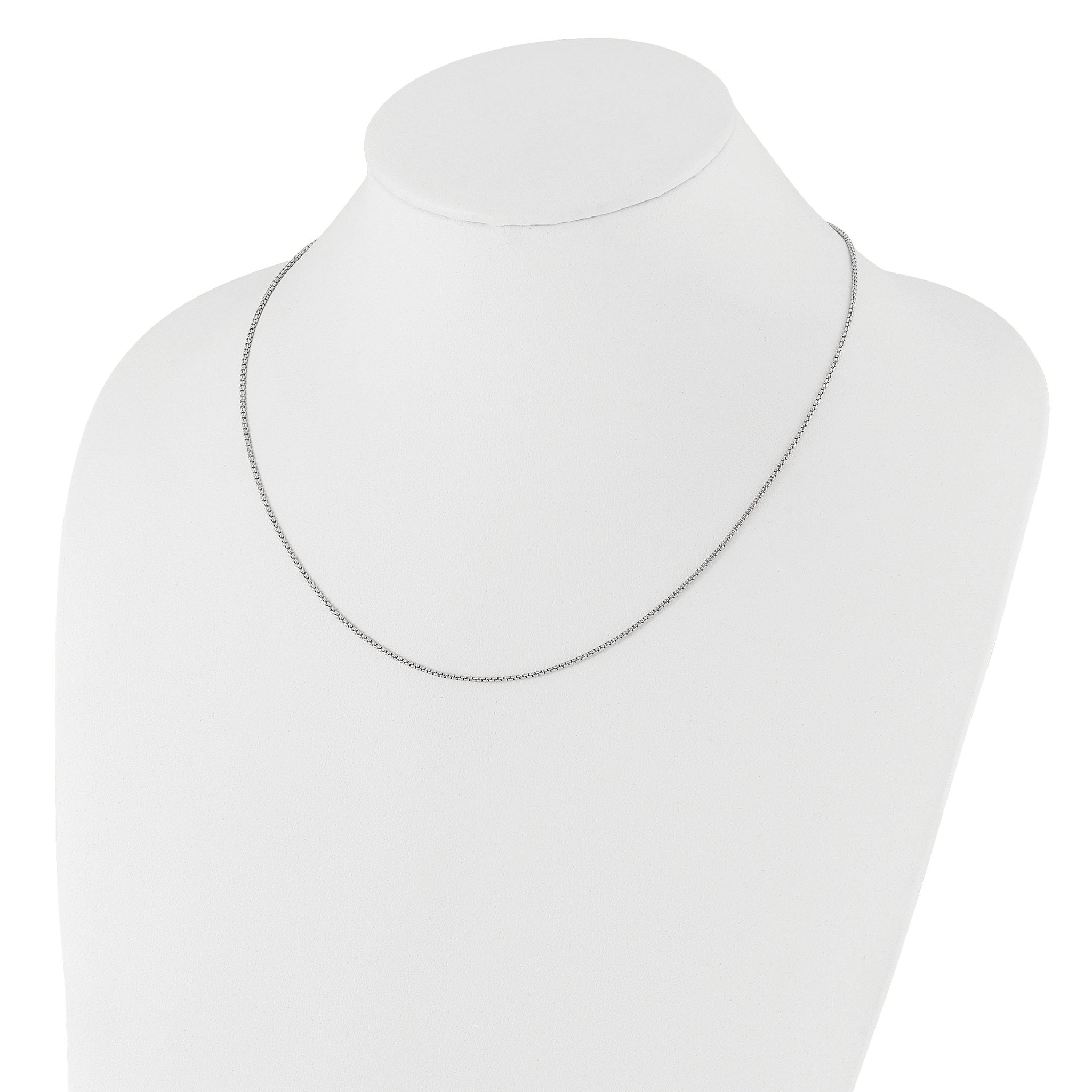 Adjustable Round Box Chain in 14K White Gold, 1.35mm Secondary image