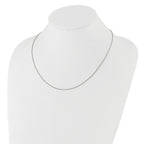 Adjustable Round Box Chain in 14K White Gold, 1.35mm