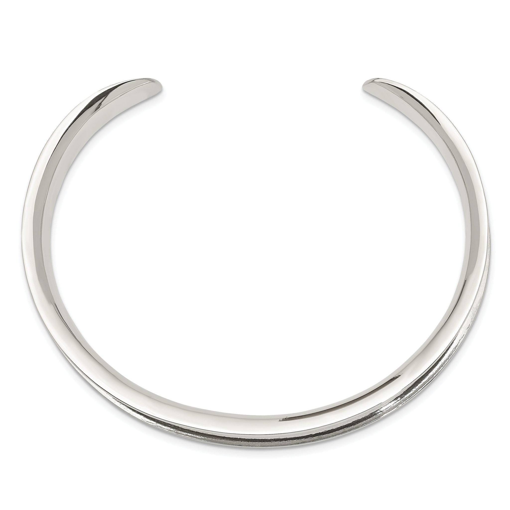Sterling Silver 925 Women's Polished Cuff Bangle Engravable and Elegant