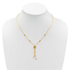 14K Polished Fancy Filigree Circles Dangle Necklace