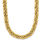 14K Polished 7.0mm Flat Edge Cable Link Necklace