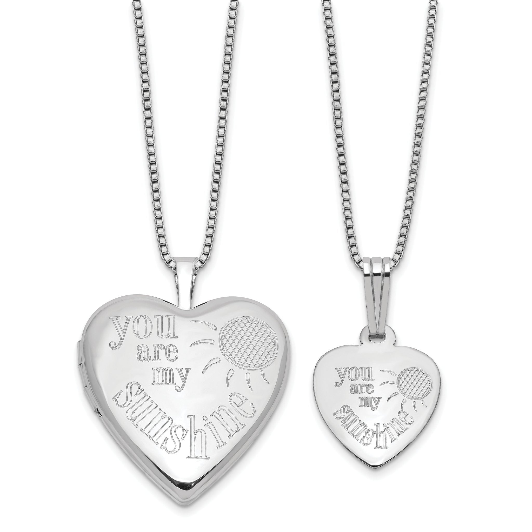 Sterling Silver RH-plated YOU ARE MY... 20mm/12mm Locket/Pendant Set Main image