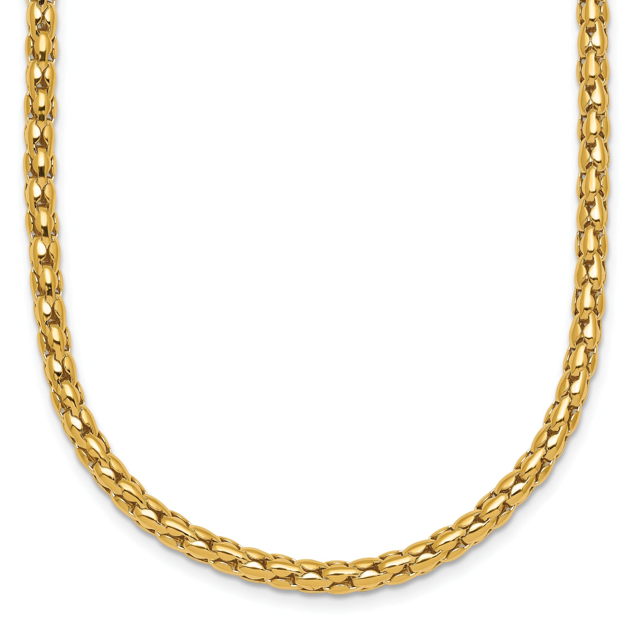 14k Polished 3.5mm Fancy Link 18 inch Necklace Main image