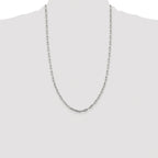 Elongated Open Link Chain in Sterling Silver, 3.25mm