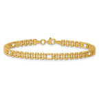 14K Polished 4.5mm Fancy Link 7.5 inch Bracelet