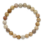 8mm Chrysanthemum Agate Beaded Stretch Bracelet