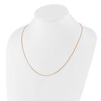 Sterling Silver Rose Gold-plated Adjustable 1.1mm Box Chain