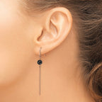 Stainless Steel Rose Gold-Tone Polished Drop Dangle Earrings for Women
