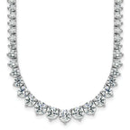 14k White Gold 11 5/8 carat Lab Grown Diamond VS+ F+ Complete Round 20 inch Graduated Tennis Necklace
