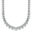 14k White Gold 11 5/8 carat Lab Grown Diamond VS+ F+ Complete Round 20 inch Graduated Tennis Necklace