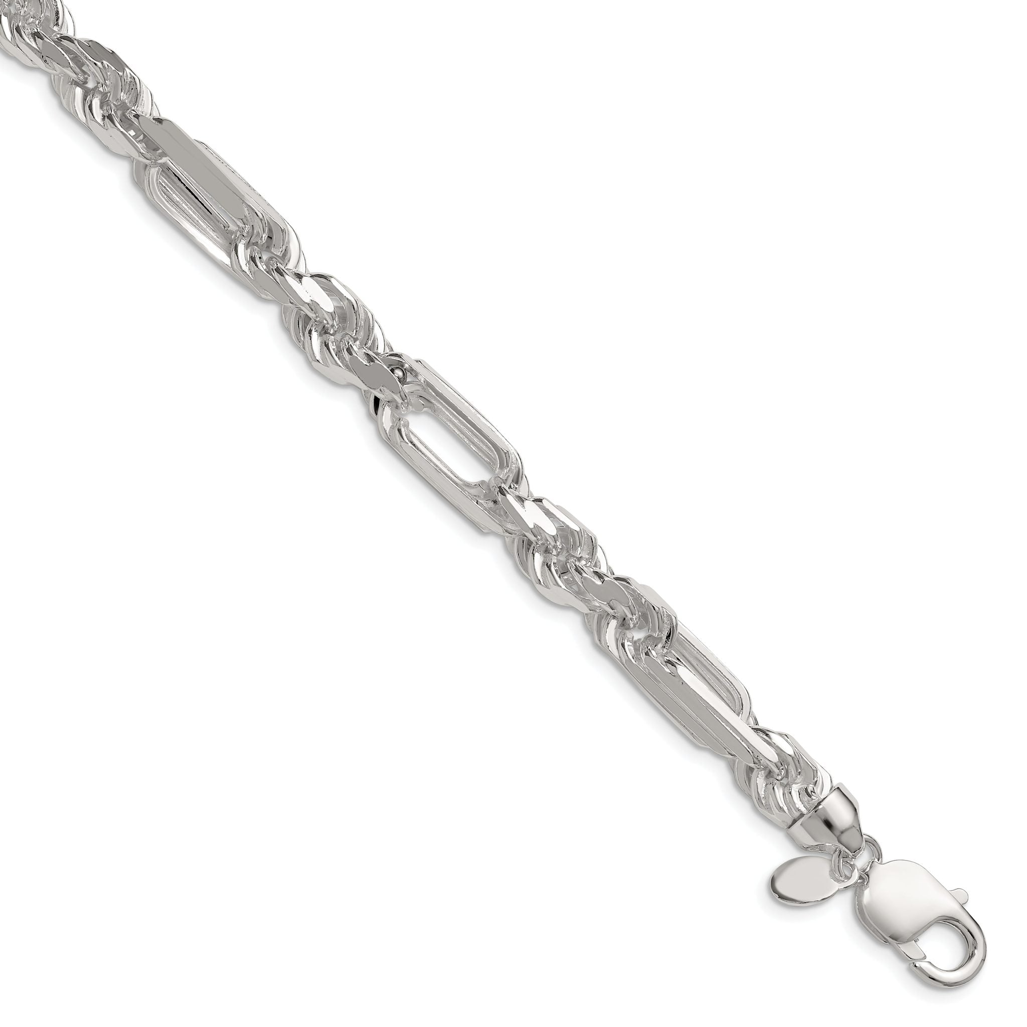 Sterling Silver 8mm D/C Figarope Chain Main image