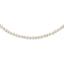 Sterling Silver Rhodium 5-6mm White Freshwater Cultured Pearl Necklace