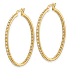 14k 7/8 carat Lab Grown Diamond VS/SI+ G+ Complete In and Out Hoop Earrings