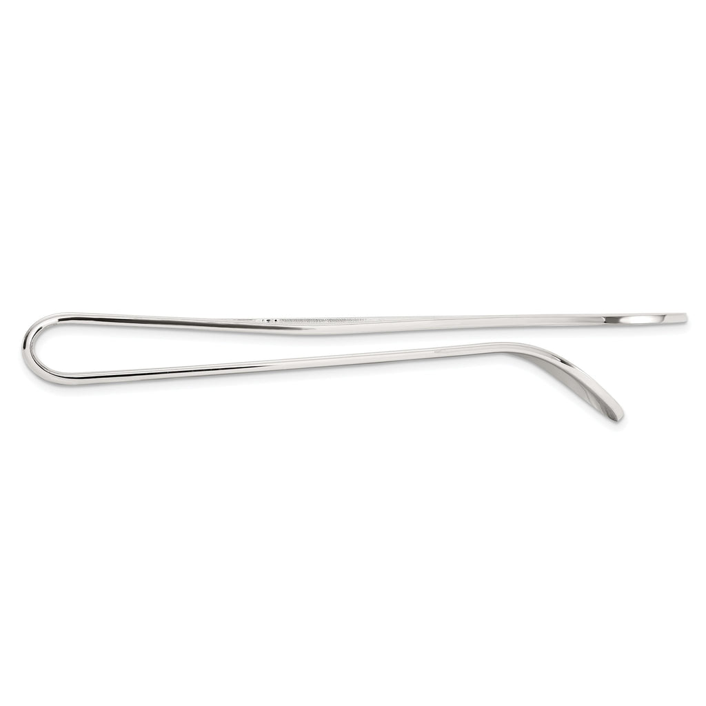 Sterling Silver Rhodium-plated Polished Money Clip