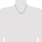 Concave Beveled Curb Chain in Sterling Silver, 5.65mm