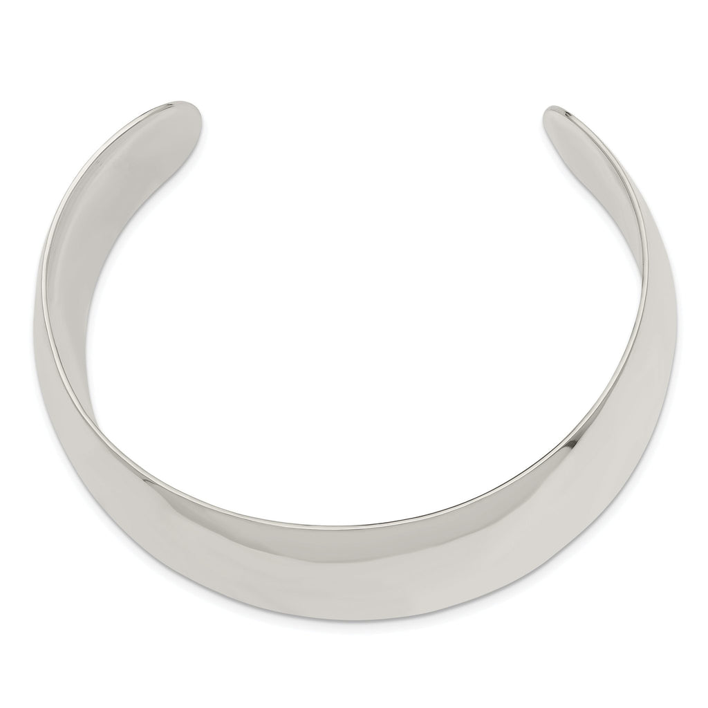 Sterling Silver 925 Women's Polished Engravable Cuff Bangle Bracelet