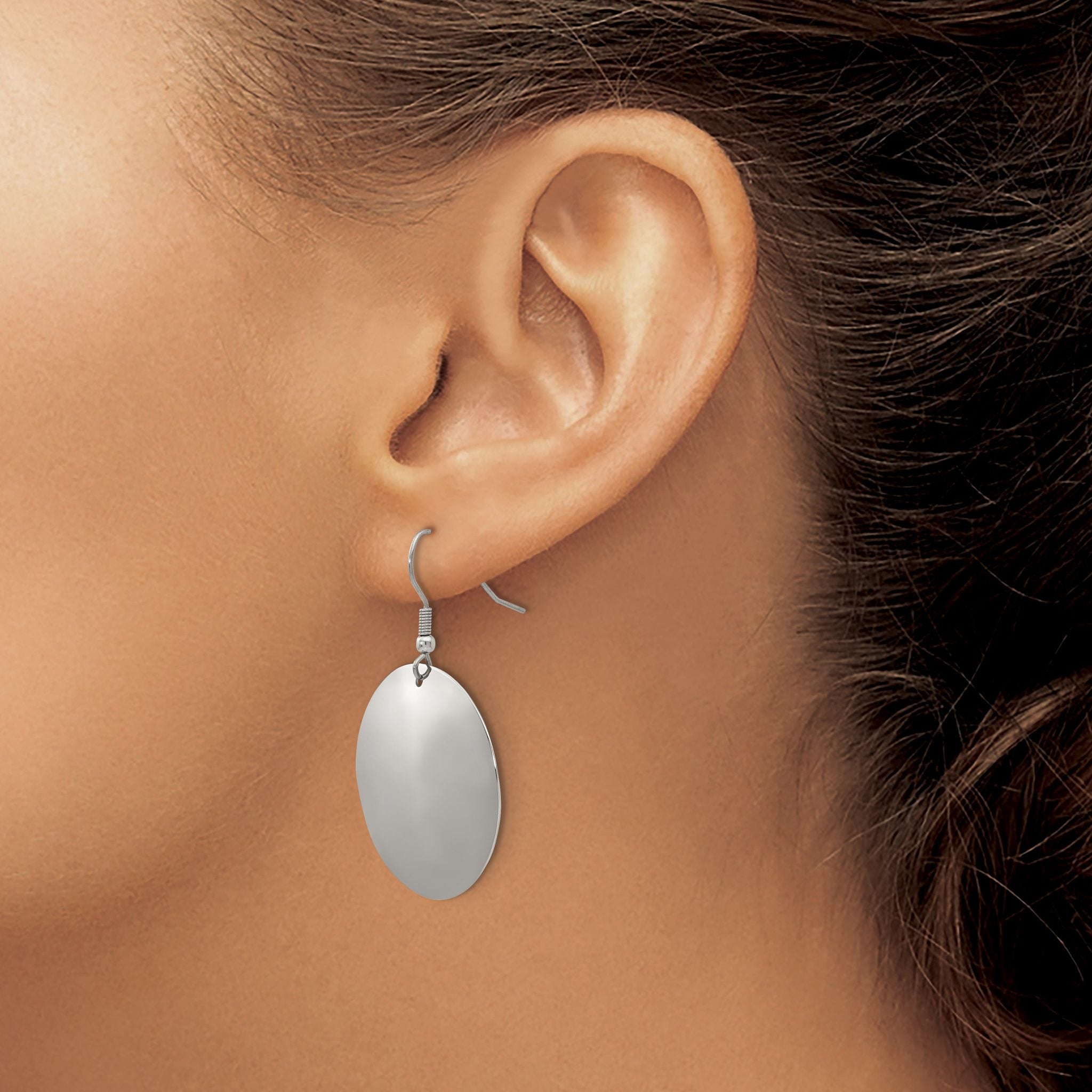 Stainless Steel Polished Drop Dangle Earrings for Women