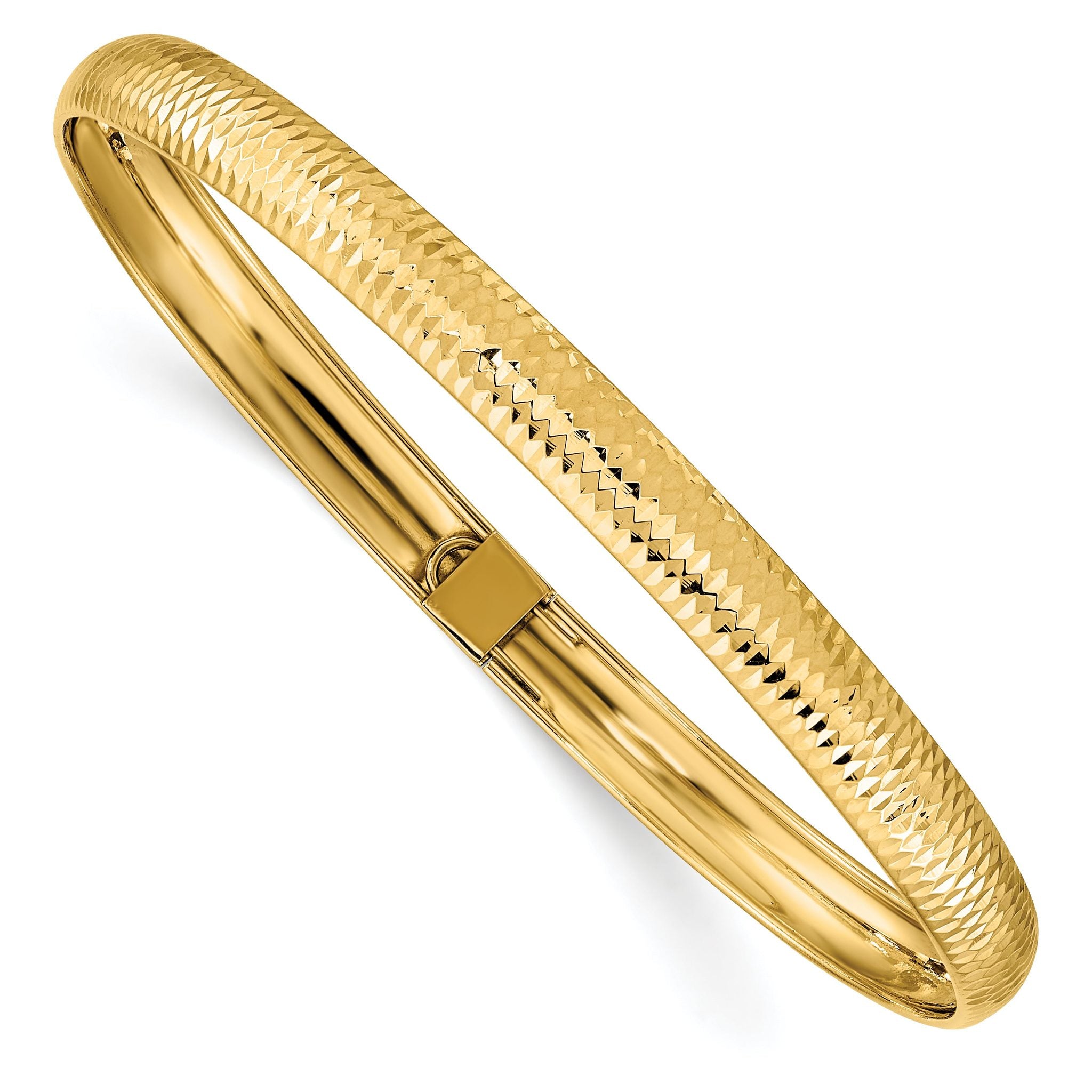 14k Textured Flexible Bangle Main image