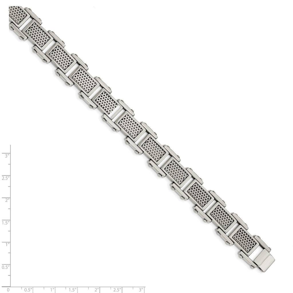 Stainless Steel Brushed and Polished Bracelet for Men