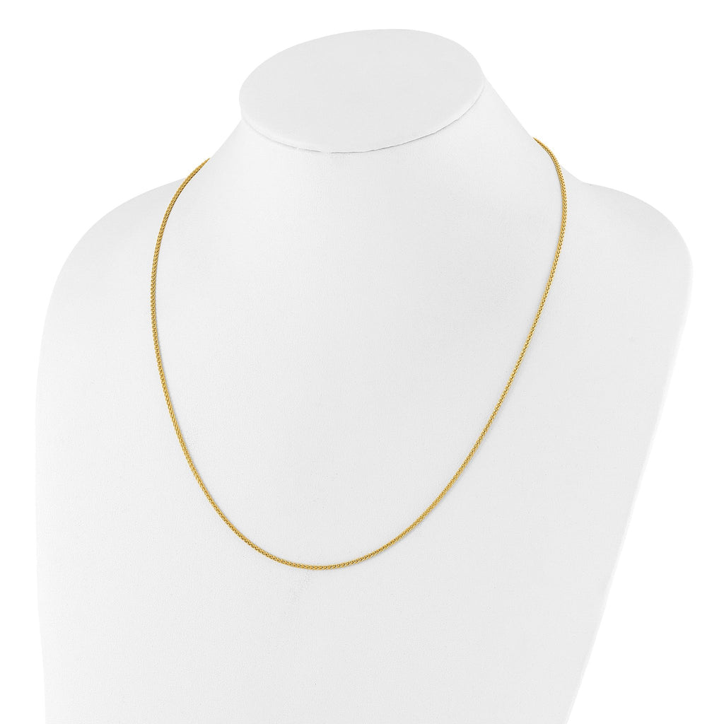 Adjustable Spiga Chain in Gold-Plated Sterling Silver, 1.5mm