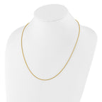 Adjustable Spiga Chain in Gold-Plated Sterling Silver, 1.5mm