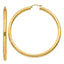 14K Polished 4mm Lightweight Tube Hoop Earrings