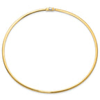 14K 3mm Two-tone Reversible Omega Necklace