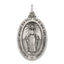 Sterling Silver 925 Antiqued Miraculous Medal Pendant Vintage-Inspired Solid Charm
