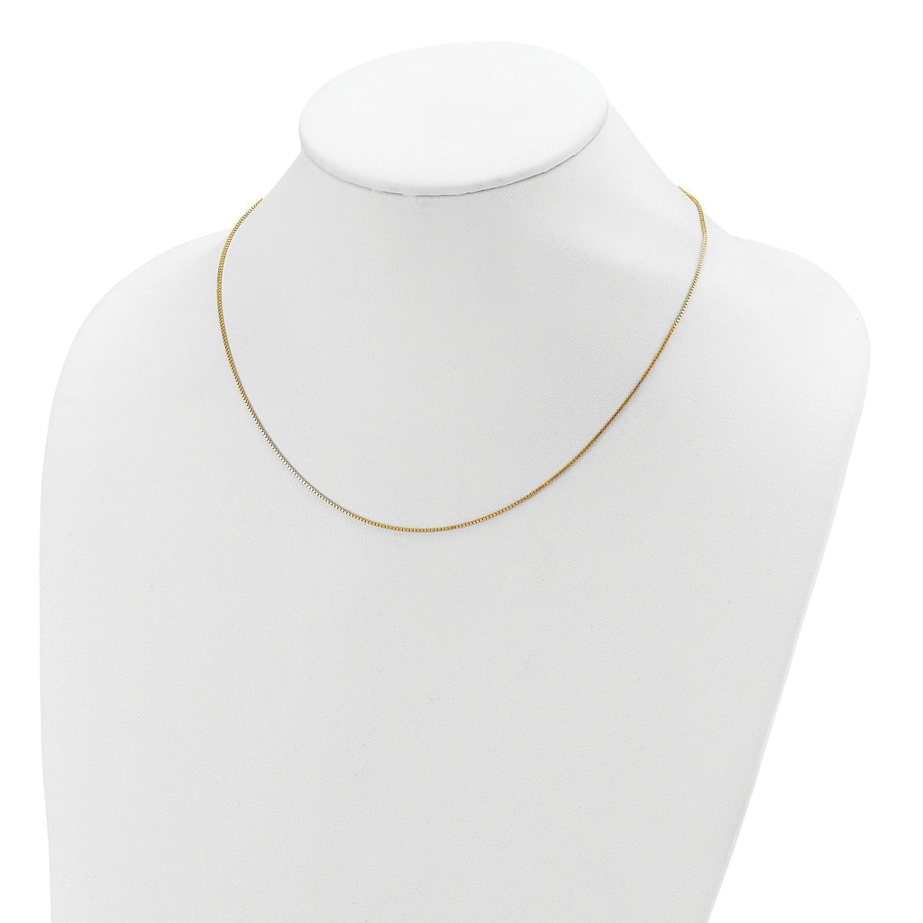 Adjustable Box Chain in Gold-Plated Sterling Silver
